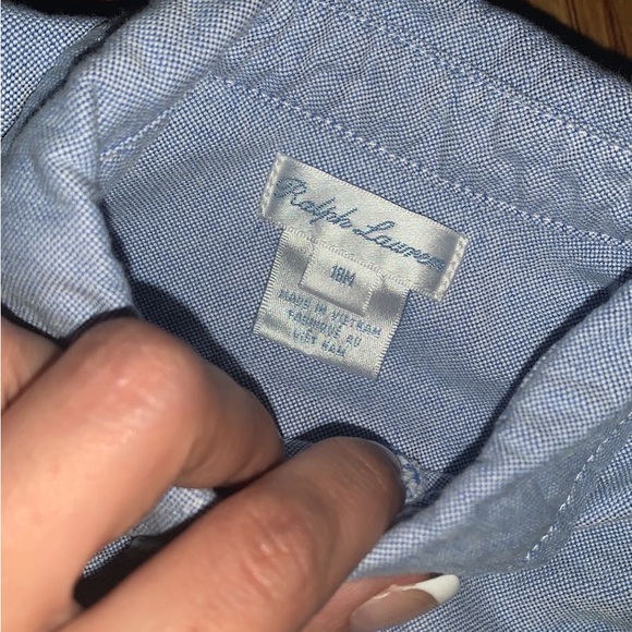 Blue Button Up Ralph Lauren Shirt - Picture 3 of 4